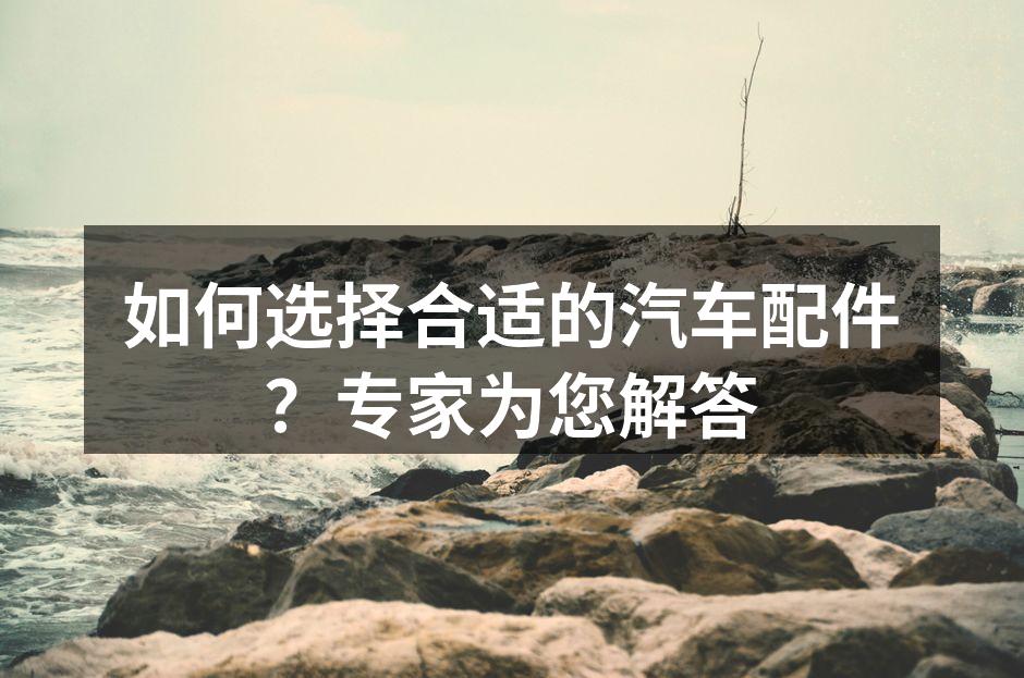 汽车配件的多样选择
